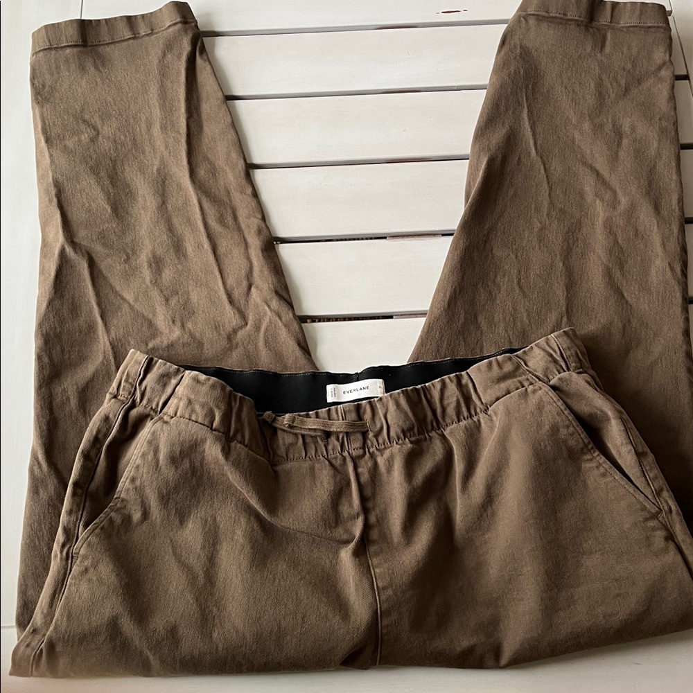 Everlane The Easy Pants Sz XL Organic Cotton Twill Pull On